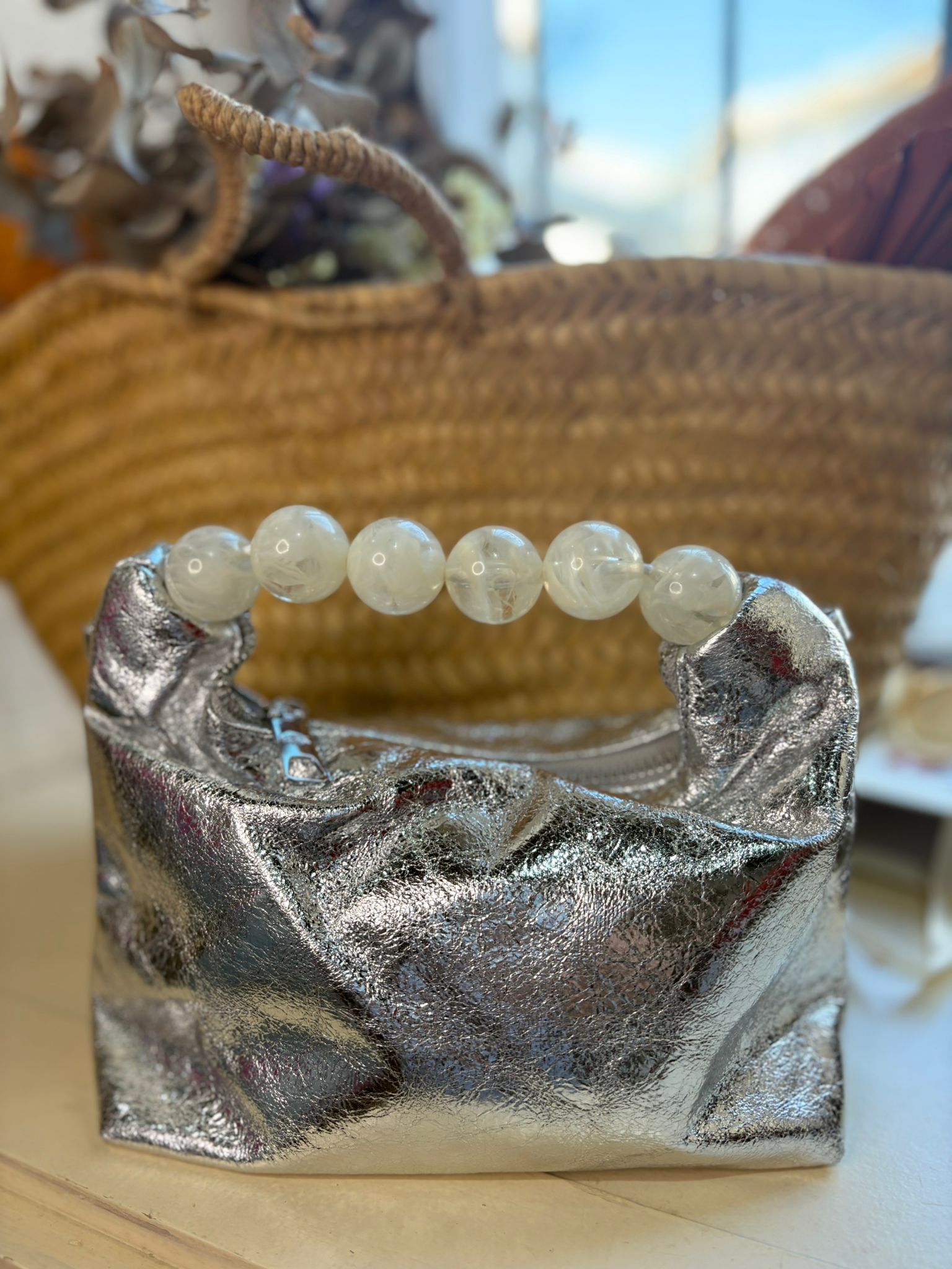 Bolso de fiesta plata