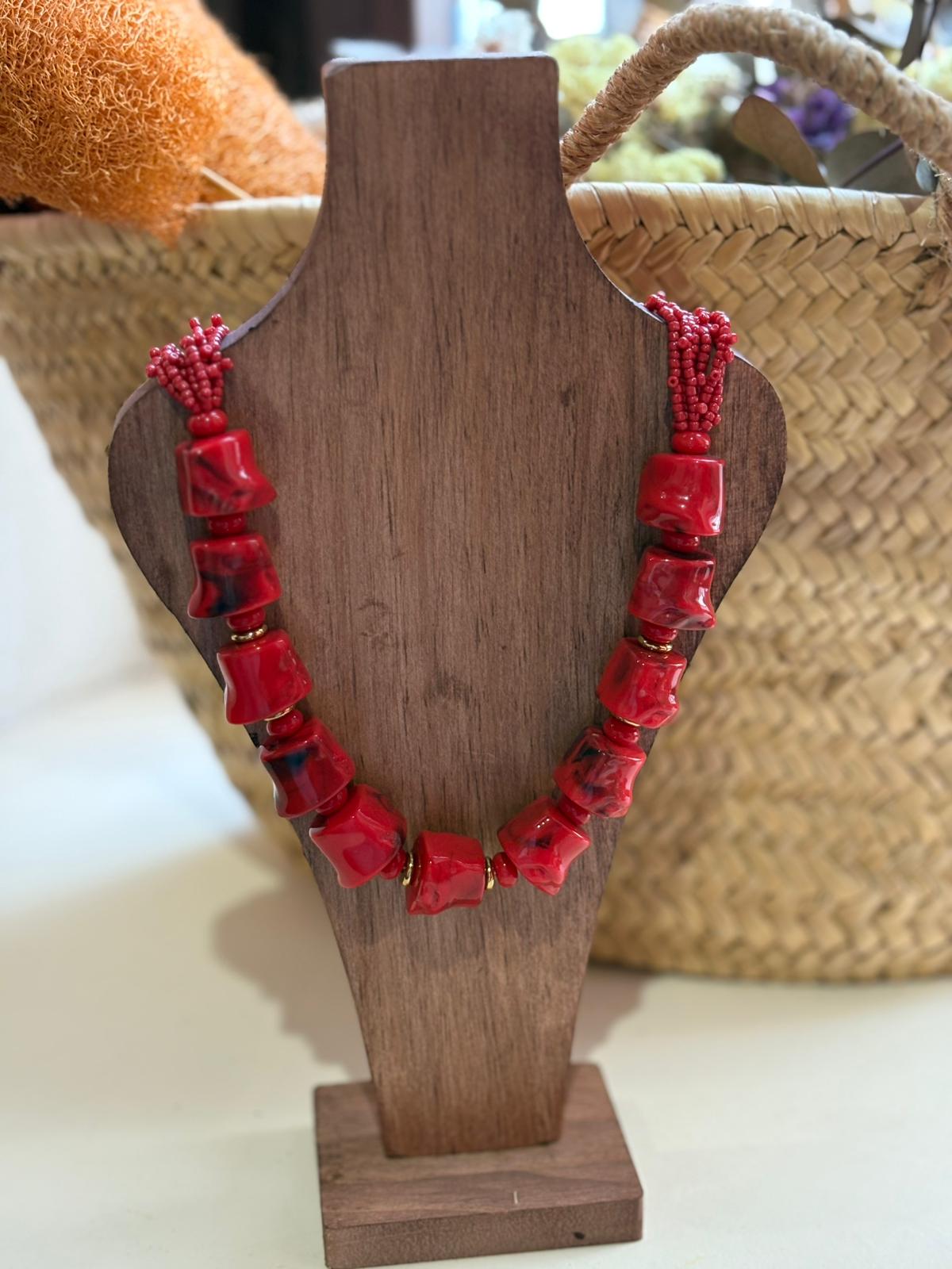 Collar Marta rojo