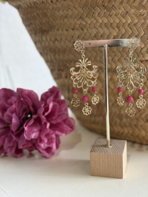 Pendientes esencia fucsia