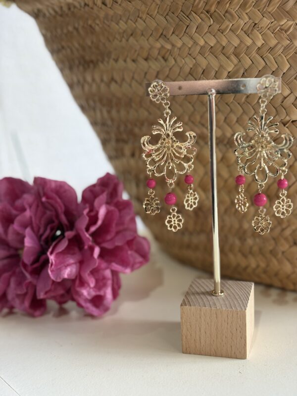 Pendientes esencia fucsia