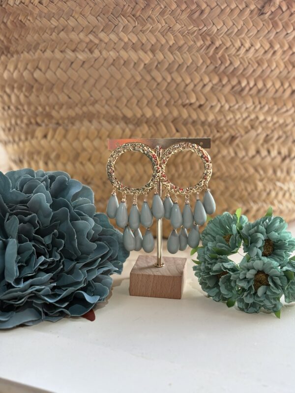 Pendientes Angela verde empolvado