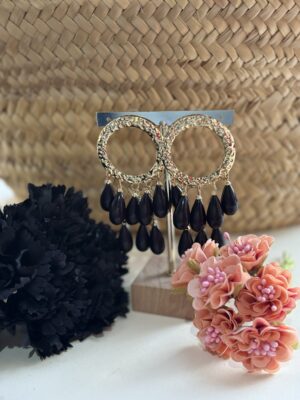 Pendientes Angela negro