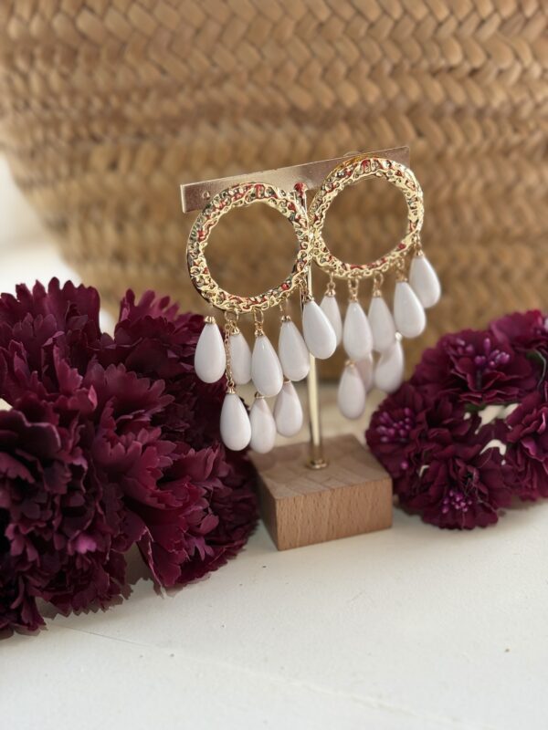 Pendientes Angela blanco