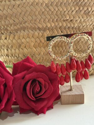 Pendientes Angela rojo
