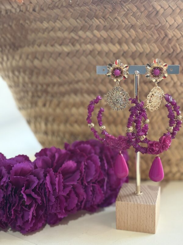 Pendientes Daniela buganvilla