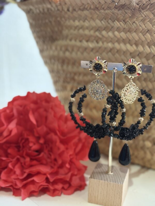 Pendientes Daniela negro