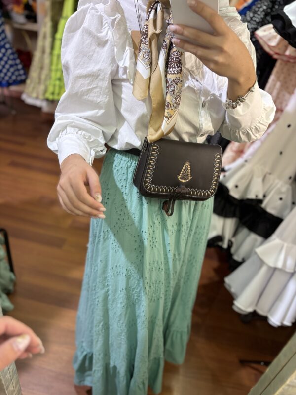 Falda Lucia verde agua