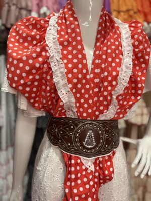 Piquillo rojo lunar blanco