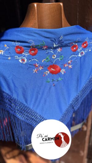 Manton low pequeño azul