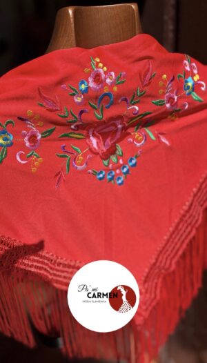 Manton low pequeño rojo