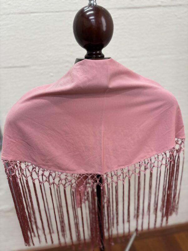 Mantón rosa liso