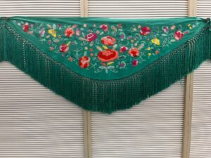 Mantón Marisol verde esmeralda