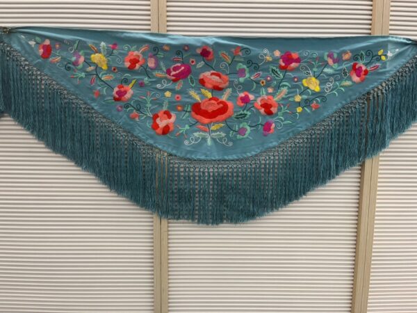 Mantón Marisol agua marina