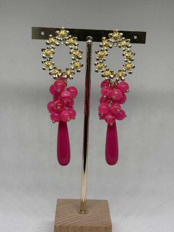 Pendientes paraíso fucsia