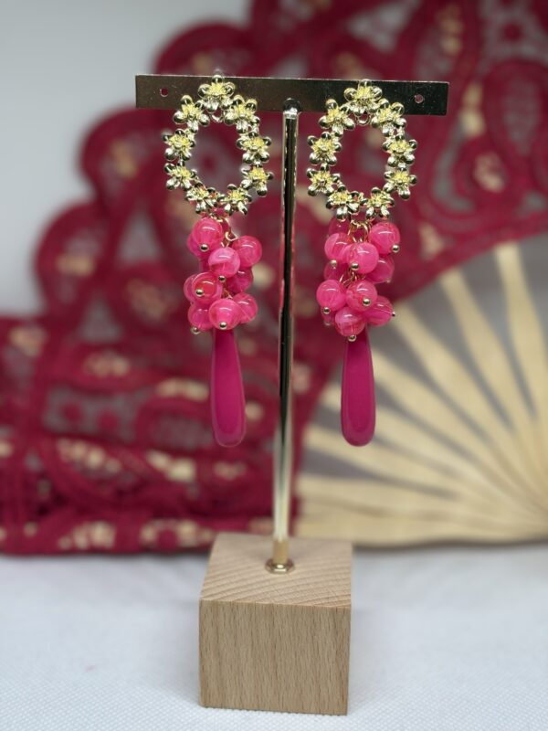 Pendientes paraíso fucsia