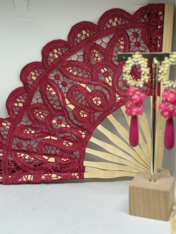 Abanico encaje buganvilla