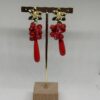 Pendientes paraíso rojo