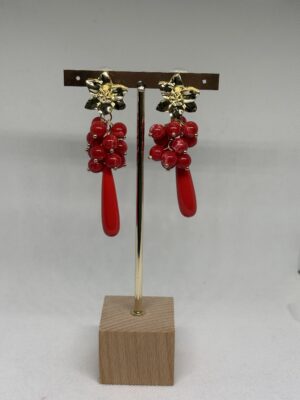 Pendientes paraíso rojo