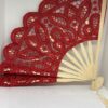 Abanico encaje rojo