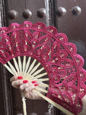 Abanico encaje buganvilla