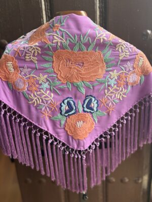 Mantón de Cantillana Malva