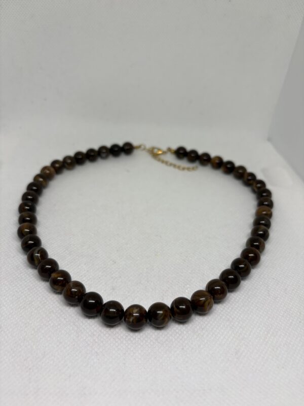 Collar bolos mediano marrón