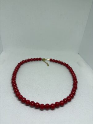 Collar de bola mediano rojo