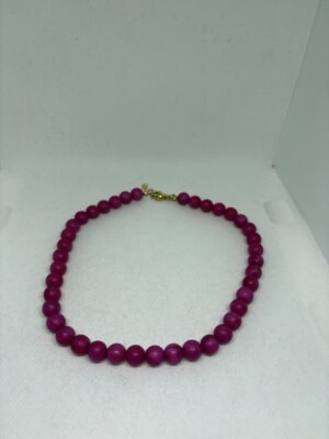 Collar de bolas mediano buganvilla