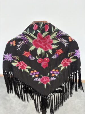 Mantón soleá negro