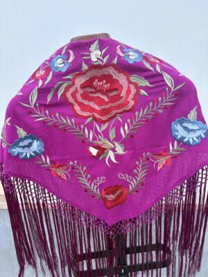 Mantón roseta buganvilla