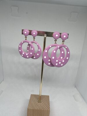 Aros malva lunar blanco