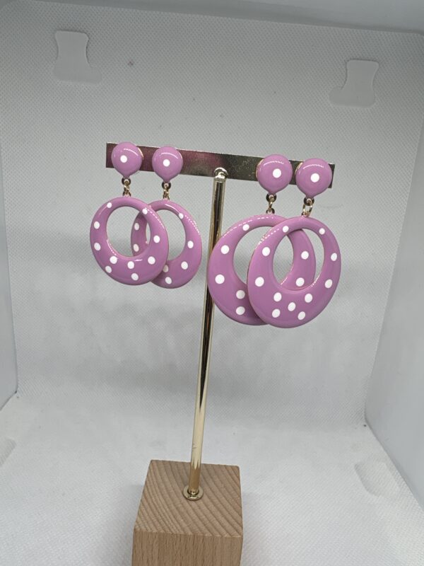 Aros malva lunar blanco