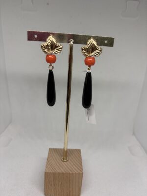 Pendientes lágrima negro