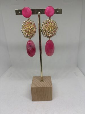 Pendientes diana fucisia